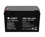 SORA POWER LiFePO4 Smart BMS 12.8V 100Ah Lithium Iron RV, Trailer and Watercraft Battery with Bluetooth Monitoring